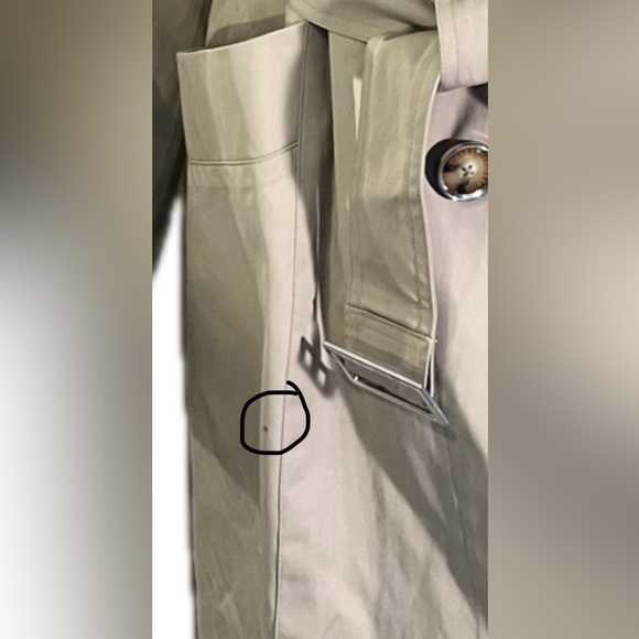 Michael Kors raincoat/trenchcoat, removable hood, tan, M - Picture 10 of 10